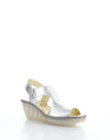 YOXA576FLY 001 SILVER Velcro Sandals